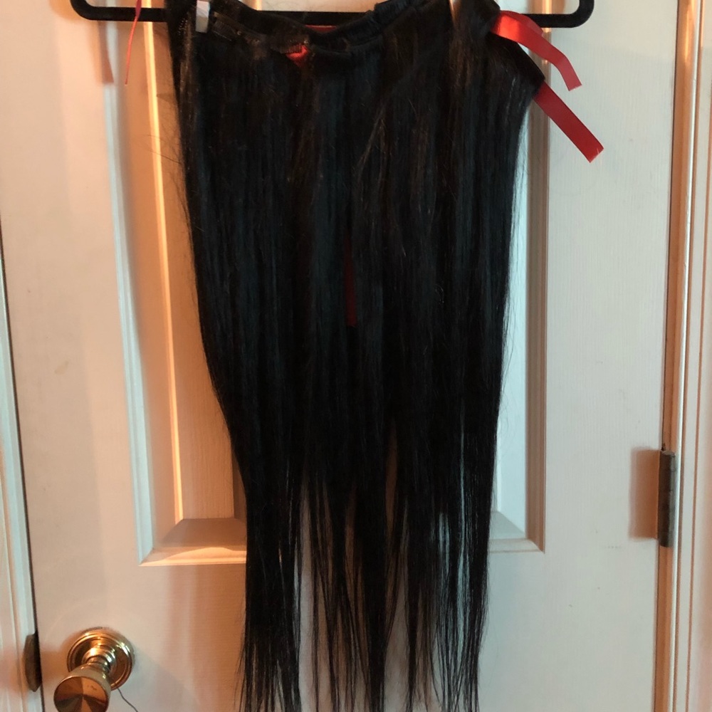 100% Remy human hair clip in extensions 24” long